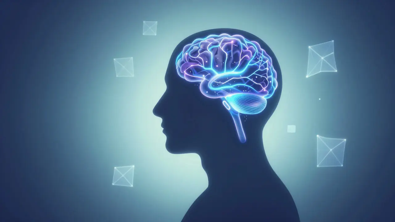 Abstraktní ilustrace mentální jasnosti a soustředění