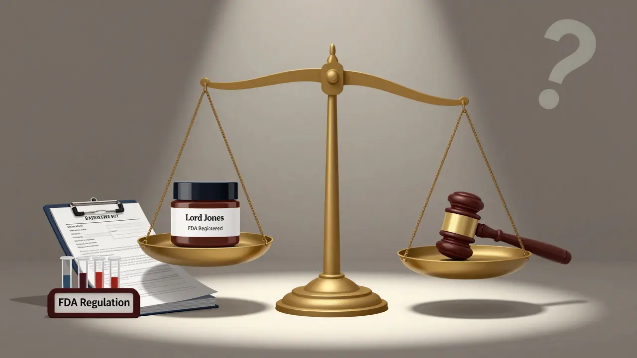 Právní váha: CBD krém proti FDA regulacím – chybějící schválení.