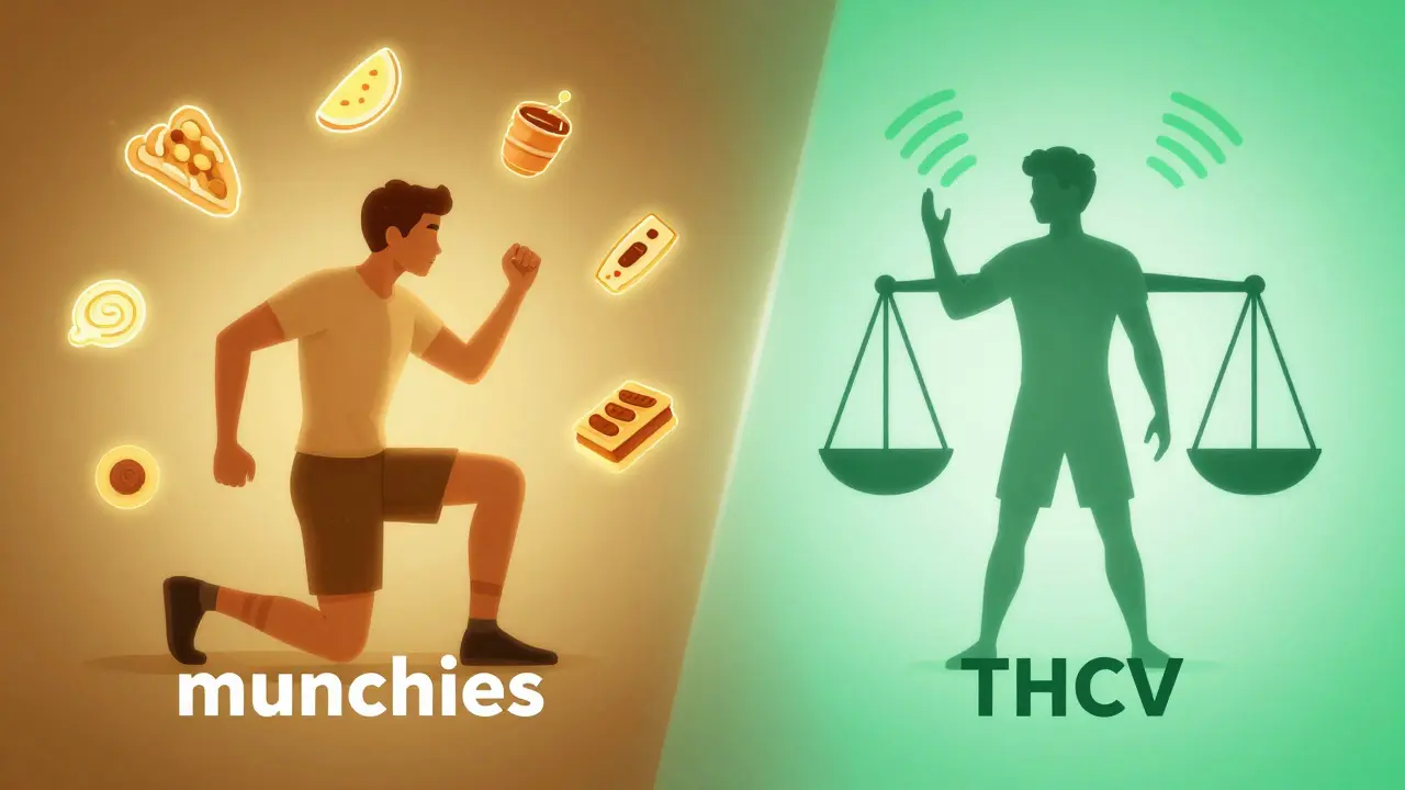 Kontrast účinků na chuť k jídlu: THC vs THCV