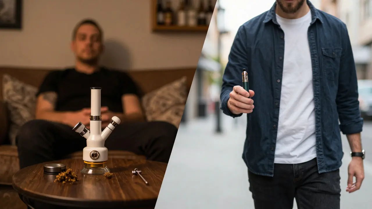 Porovnání stylu života: dabování doma versus vapování venku