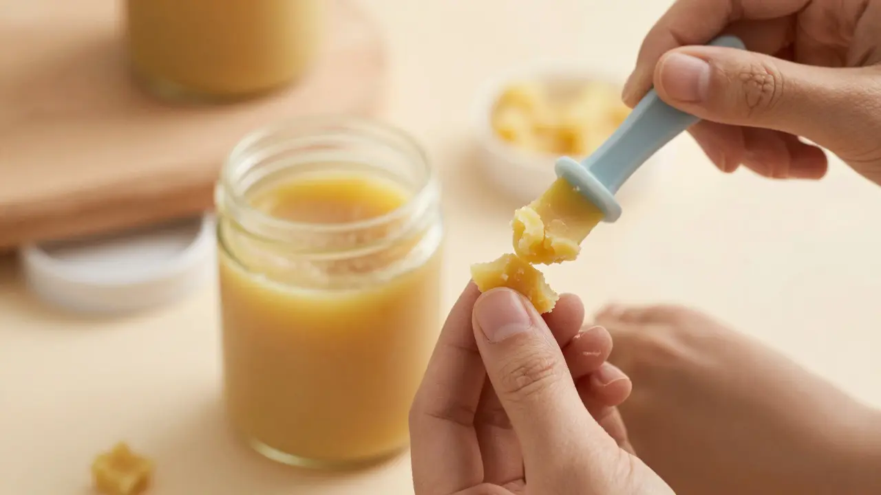 Snadné dávkování suchého crumble oproti lepivému waxu