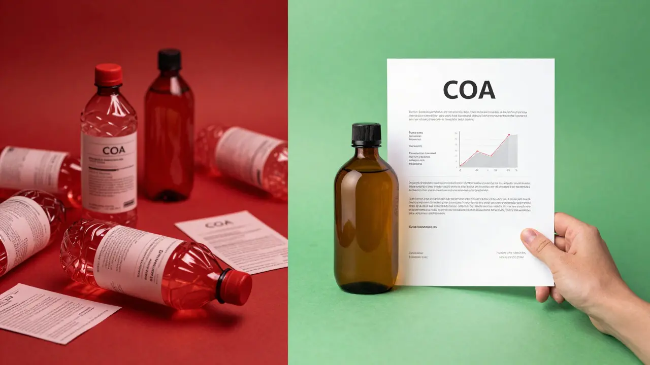 Srovnání rizikových levných produktů a ověřeného CBD izolátu